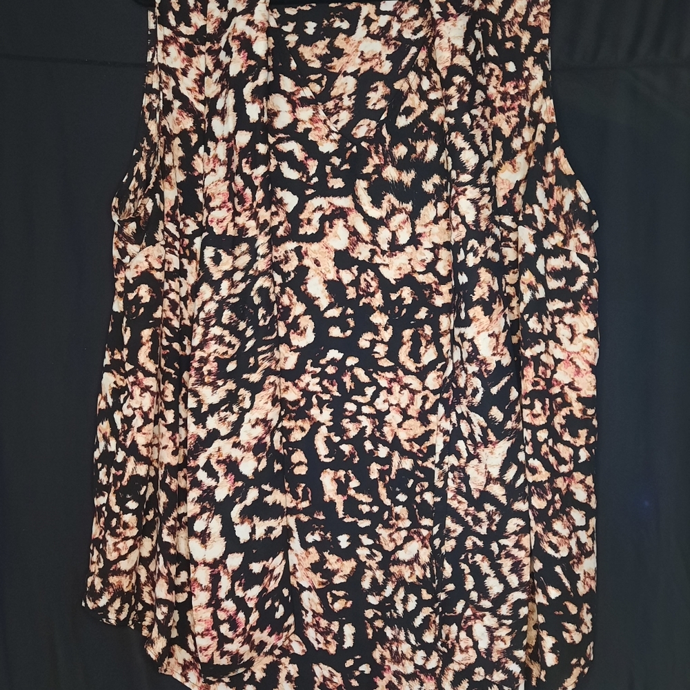 Ava & Viv Printed Sleeveless Blouse